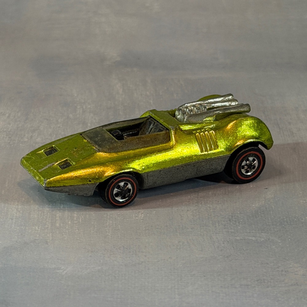 Vintage 1969 Hot Wheels Redline Peeping Bomb Spectraflame Lime Green USA Made